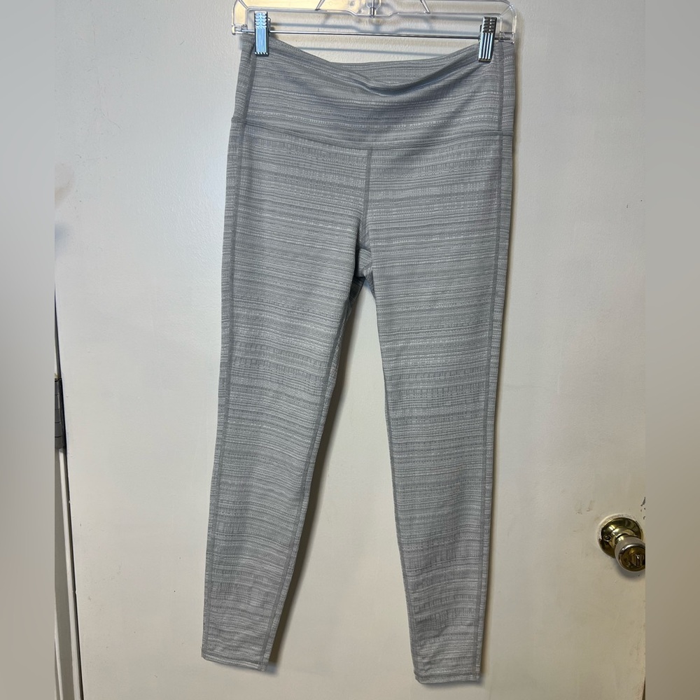 Athleta Jacquard Chaturanga Leggings Gray Women’s Medium Petite
